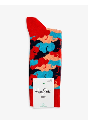 Lucky Clouds graphic-print stretch cotton-blend socks