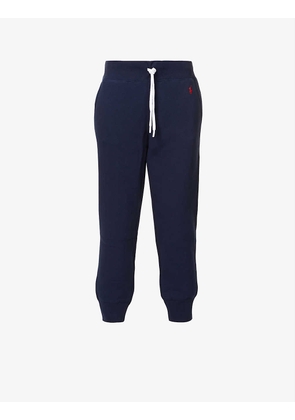 Logo-embroidered mid-rise tapered-leg cotton-blend jogging bottoms