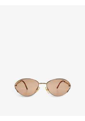 Pre-loved Dior 80s round-frame metal sunglasses