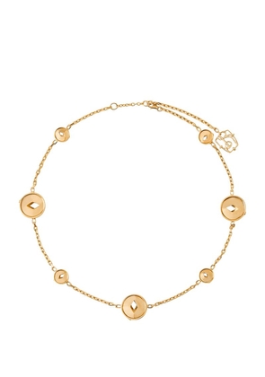 Burberry Gold-Plated Medallion Necklace