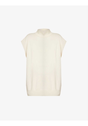 ESSENTIALS high-neck brand appliqué cotton-blend sweatshirt