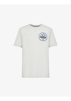 adidas Spezial Mod Trefoil brand-print cotton and recycled-polyester-blend T-shirt