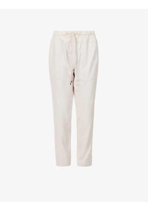 Relaxed-fit tapered mid-rise woven trousers