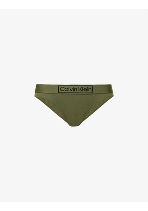 Reimagined Heritage logo-print low-rise recycled cotton-blend bikini briefs
