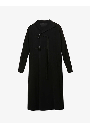 Relaxed-fit toggle-fastened wool-blend coat