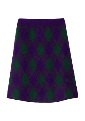 Burberry Wool Argyle Skirt