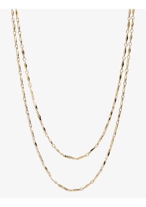 TBJ3096 Sparkia wrap-detail silver-tone plated brass necklace