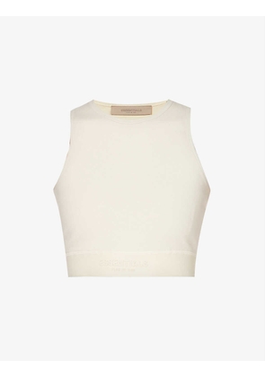 Sport slim-fit sleeveless stretch-cotton top