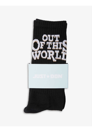 JOut Of This World Socks logo-print stretch-cotton blend socks