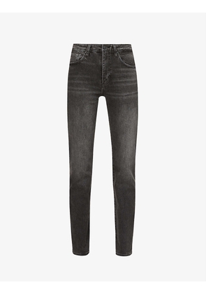 Knoxx straight-leg high-rise stretch-denim jeans