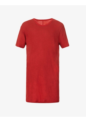 Cash long-lined cotton and cashmere-blend T-shirt