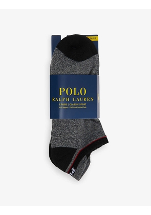 Ribbed stretch-woven socks pack of three