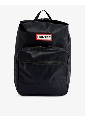 Pioneer large top-clip logo-brand woven backpack