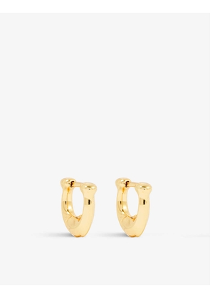 Signature brass earrings