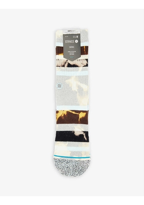 Brong abstract-print cotton-blend socks