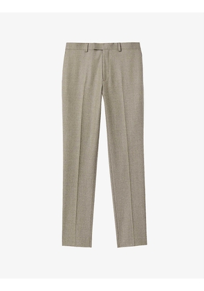 Slim-fit wool-flannel trousers