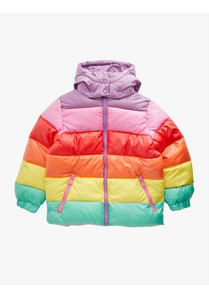 Rainbow stripe padded shell jacket 4-16 years