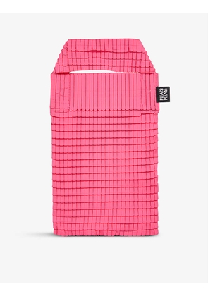 Daily pleated woven tote bag