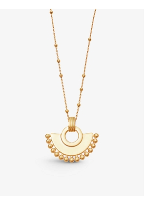 Zenya Fan 18ct yellow gold-plated vermeil sterling-silver pendant necklace