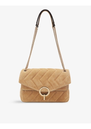 YZA quilted suede shoulder bag
