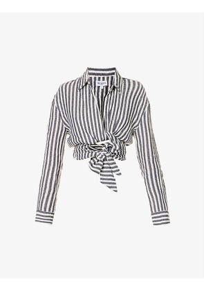 Syros striped cotton-blend shirt