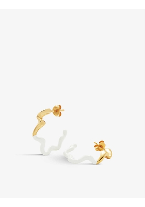 Squiggle Wavy 18ct recycled yellow gold-plated vermeil recycled sterling-silver ring