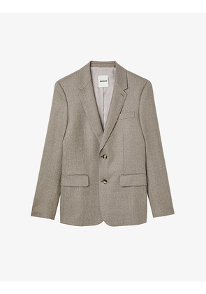 Single-breasted wool-flannel jacket