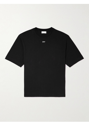 Off-White - Logo-Print Cotton-Jersey T-Shirt - Men - Black - XS