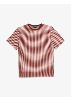 Orde gingham cotton-blend T-shirt