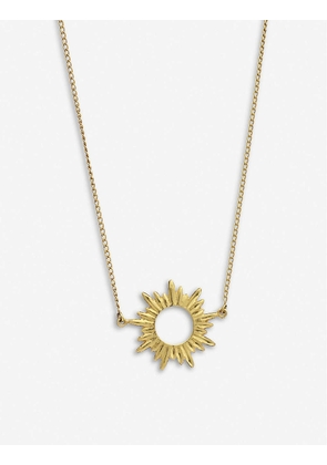 Electric Goddess mini 22ct gold-plated sterling silver sun necklace