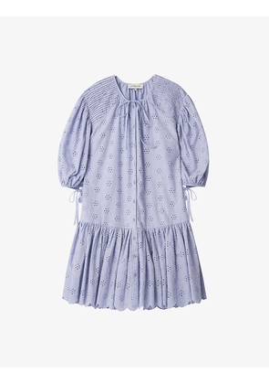 Allegra broderie anglaise cotton mini dress