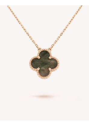 VAN Cleef & Arpels Womens Rose Gold Alhambra Rose-gold Mother-of-pearl Pendant