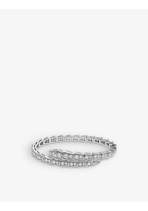 Serpenti Viper 18ct white-gold and 3.28ct brilliant-cut diamond bracelet