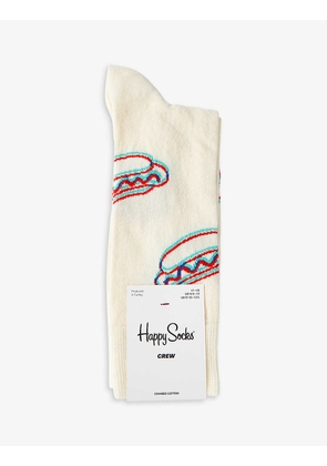 Hot Dog graphic-print cotton-blend socks
