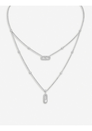 Move 18ct white-gold and diamond necklace
