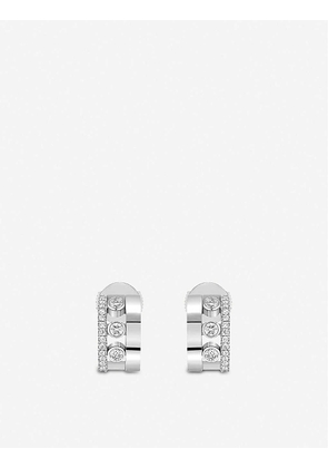 Romane 18ct white-gold and diamond mini earrings