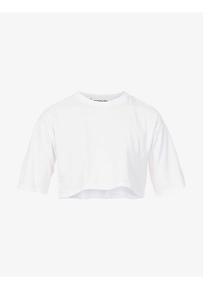 Karina cropped cotton-jersey T-shirt