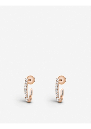 Gatsby 18ct rose-gold and diamond hoop earrings