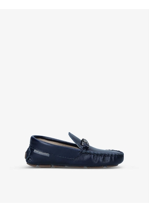 Gaucho chain-embellished leather loafers 6 months - 4 years
