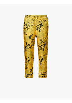 Sydney floral-print silk pyjama bottoms