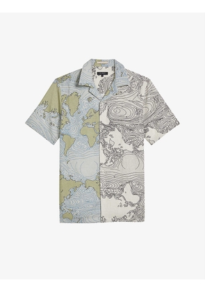 Graley map-print woven shirt