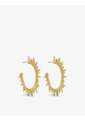 Electric Goddess 22ct gold-plated sterling silver hoop earrings