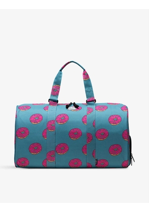 Simpsons Novel donut-print recycled woven duffle bag