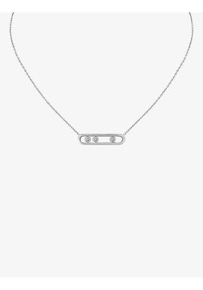 Move Pavé 18ct white-gold and diamond necklace