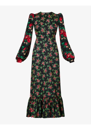 Villanelle floral-print cotton midi dress