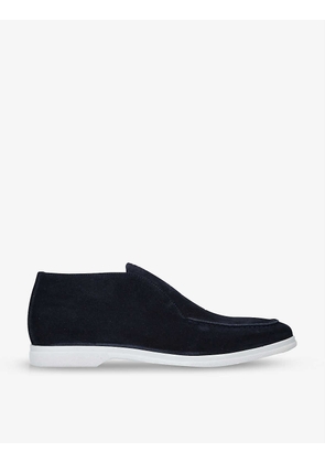 Slip-on suede ankle boots