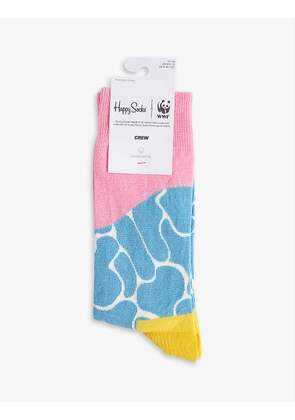 Dolphin graphic-print cotton-blend socks