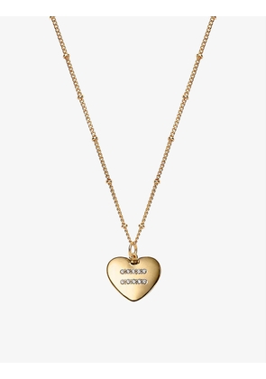 With Love Darling #5 Equality Heart 14ct yellow gold-plated vermeil sterling-silver and zirconia pendant necklace