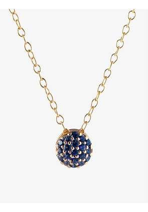 Sandy Leong Dot September birthstone recycled 18ct yellow gold and sapphire necklace