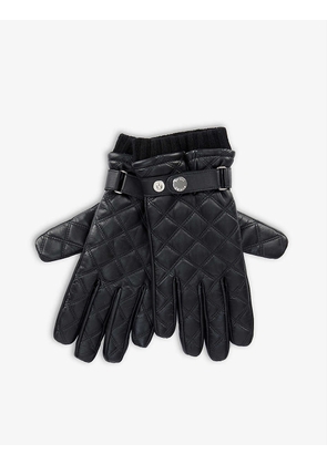 Quilted leather gloves